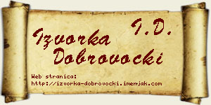Izvorka Dobrovocki vizit kartica